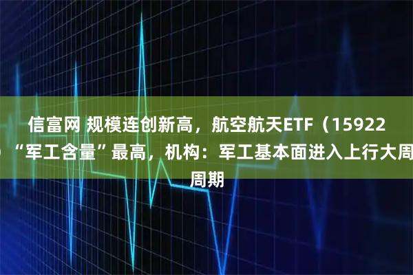 信富网 规模连创新高，航空航天ETF（159227）“军工含量”最高，机构：军工基本面进入上行大周期