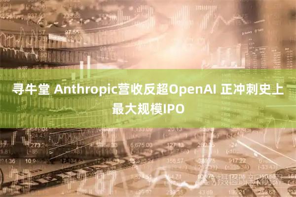 寻牛堂 Anthropic营收反超OpenAI 正冲刺史上最大规模IPO